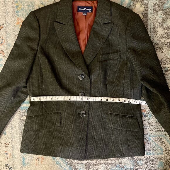Evan Picone Charcoal Grey 3 Button Suit Jacket - Picture 7 of 8